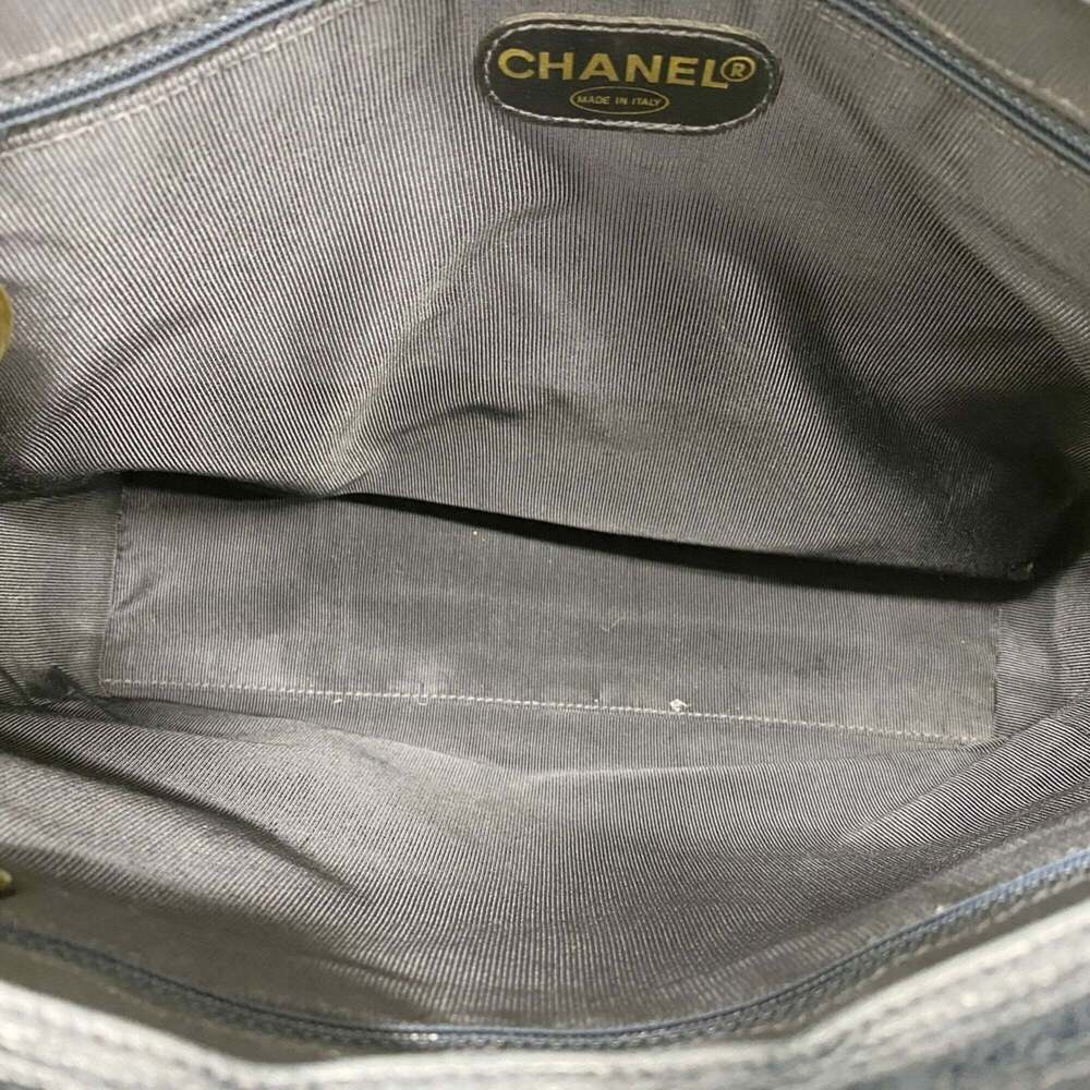CHANEL Blue Caviar Leather Tote Bag - Picture 4 of 11